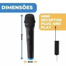 Microfone Sem Fio Profissional Dinâmico Duplo Uhf  - Foto 4