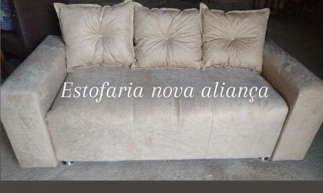 Sofá 3 lugares em suede  - Foto 2