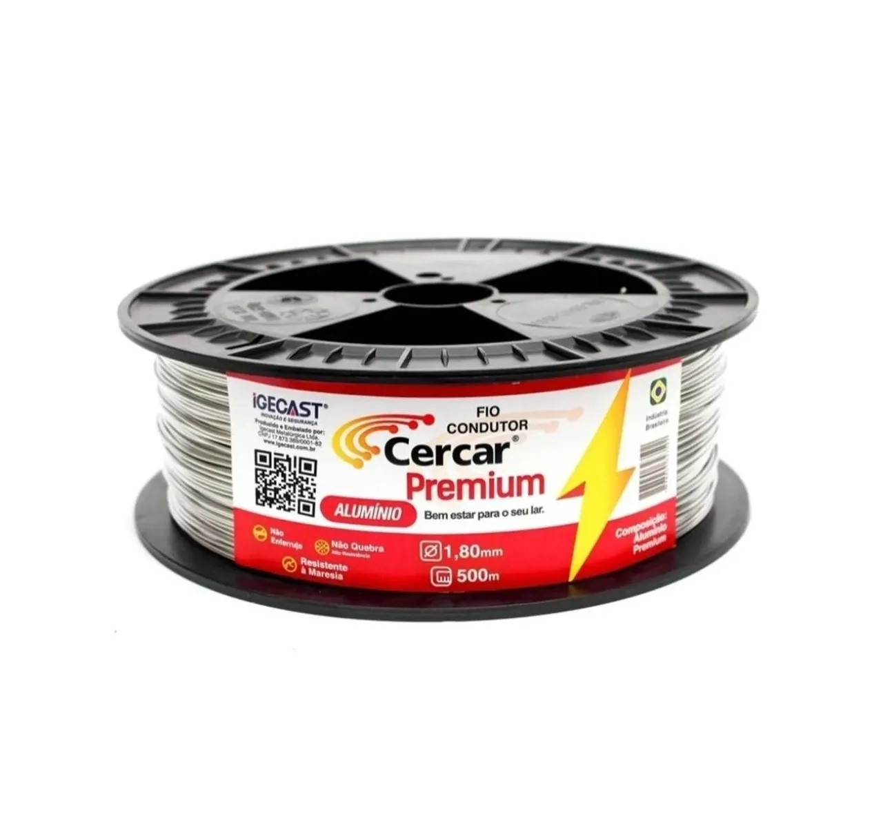 Fio Condutor Cercar Premium Alumínio 1,80mm x 500m