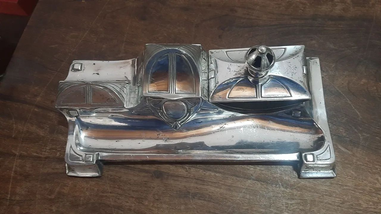 Tinteiro em Metal antigo - Foto 2