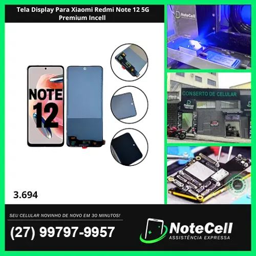 Tela Display Para Xiaomi Redmi Note 12 5G Premium Incell - Instalada na hora!