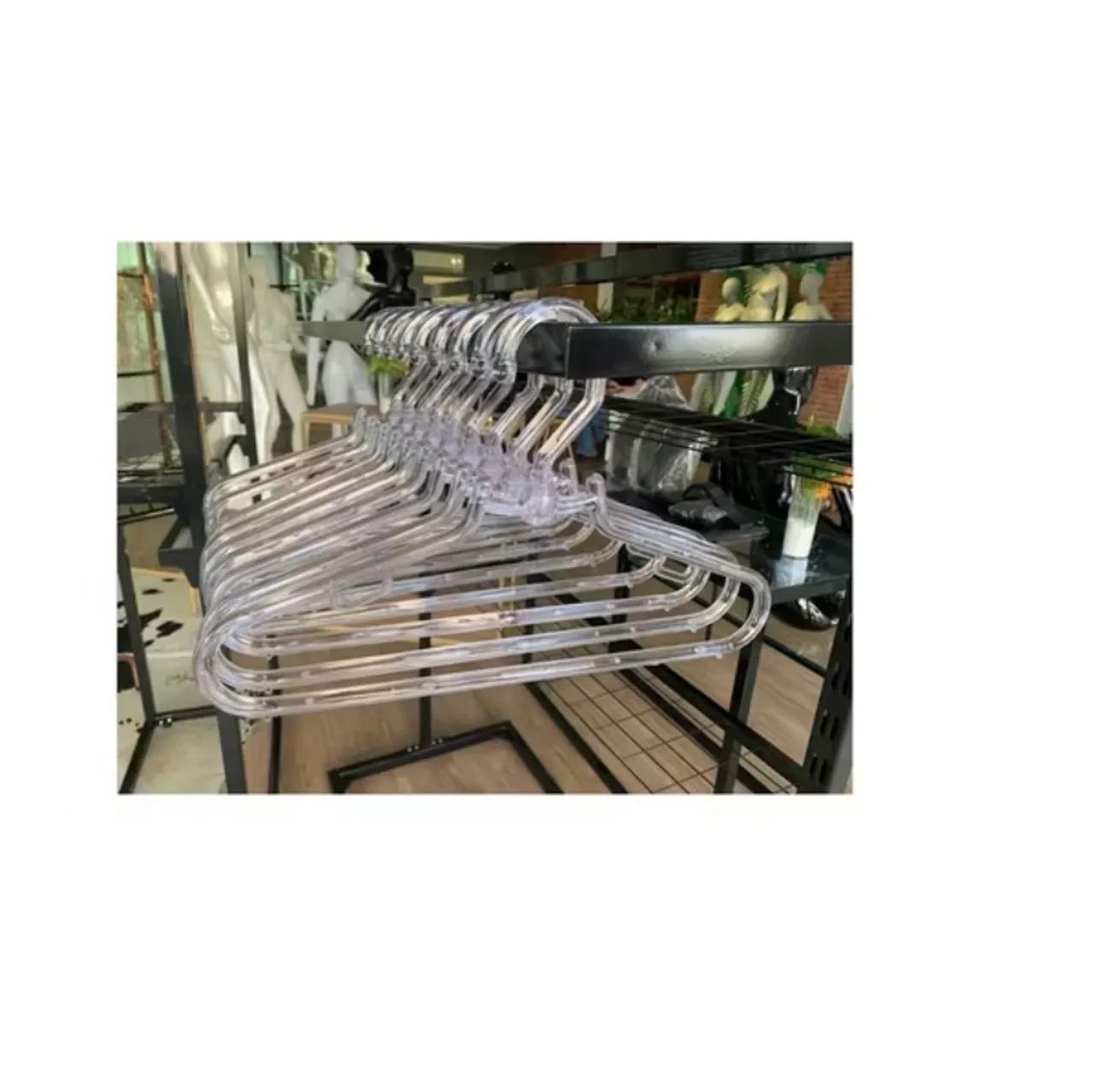Cabides Acrílico Modelo Boutique Giratório (dúzia) - Foto 3