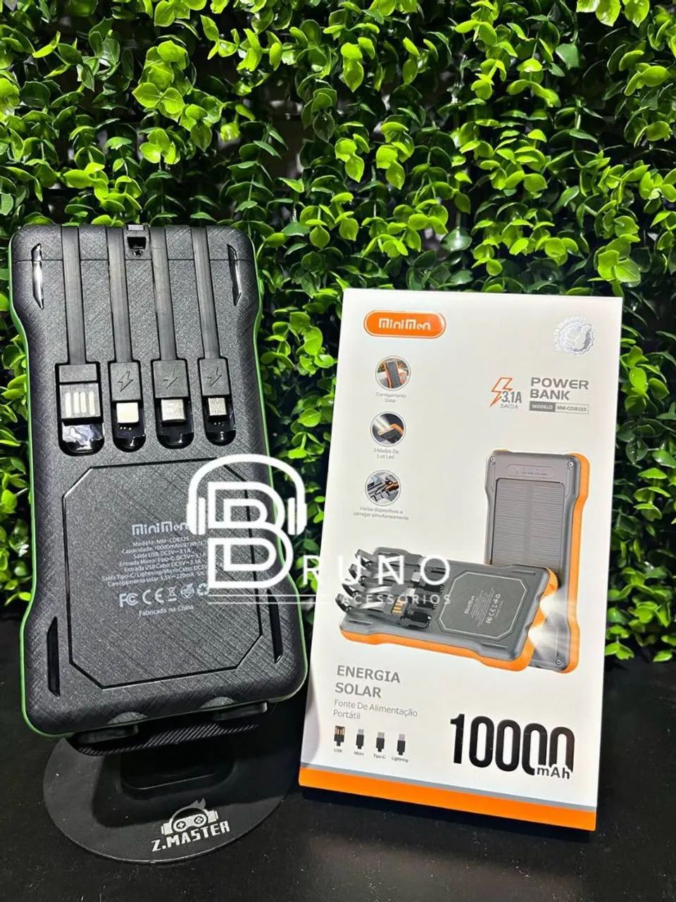 Bateria portátil Solar com lanterna