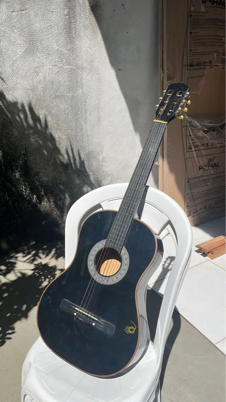 Violão Acústico Preto - Aceito negociação