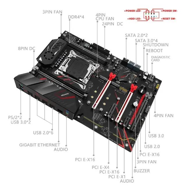 Placa Mãe X99 E5-mr9a Pro Max + CPU Xeon E5 2666v3 2,9 GHz  - Foto 3