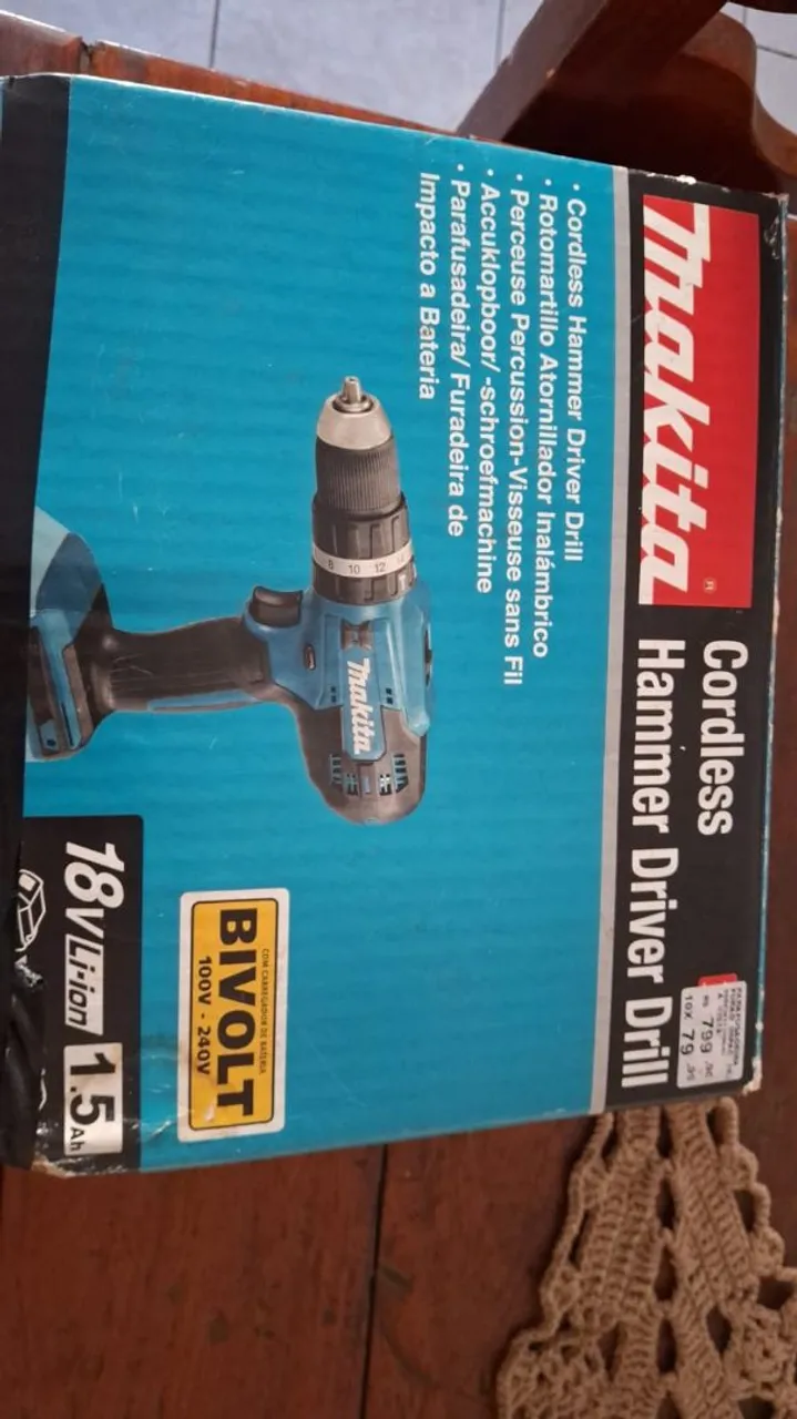 Furadeira/Parafusadeira de Impacto a Bateria Makita 18V