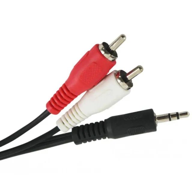 Cabo Auxiliar P2 3,5mm Macho P/ 2 Rca Macho (audio) 1,2m - Foto 2