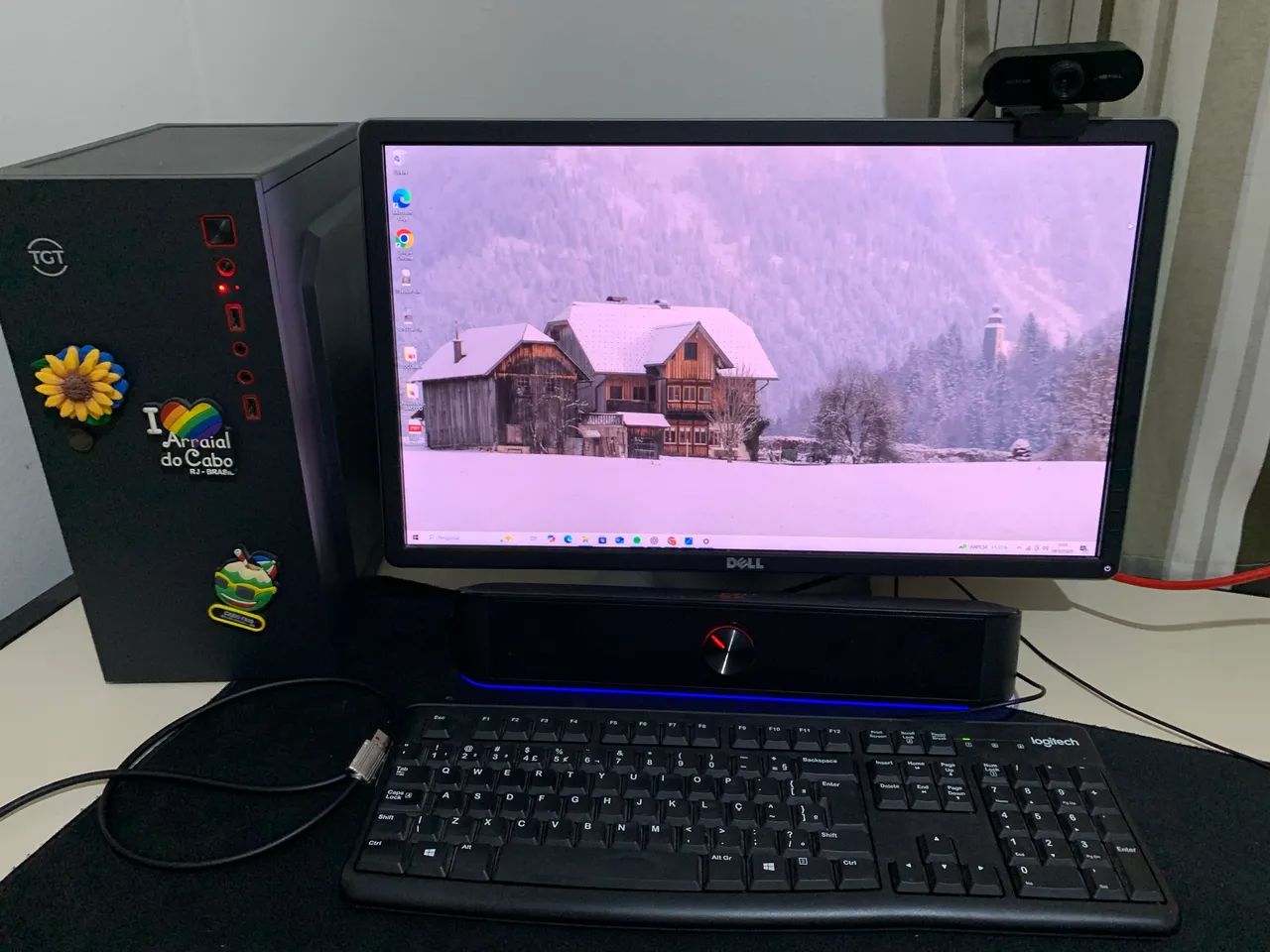 PC COMPLETO + MONITOR DELL + SOUNDBAR RGB 