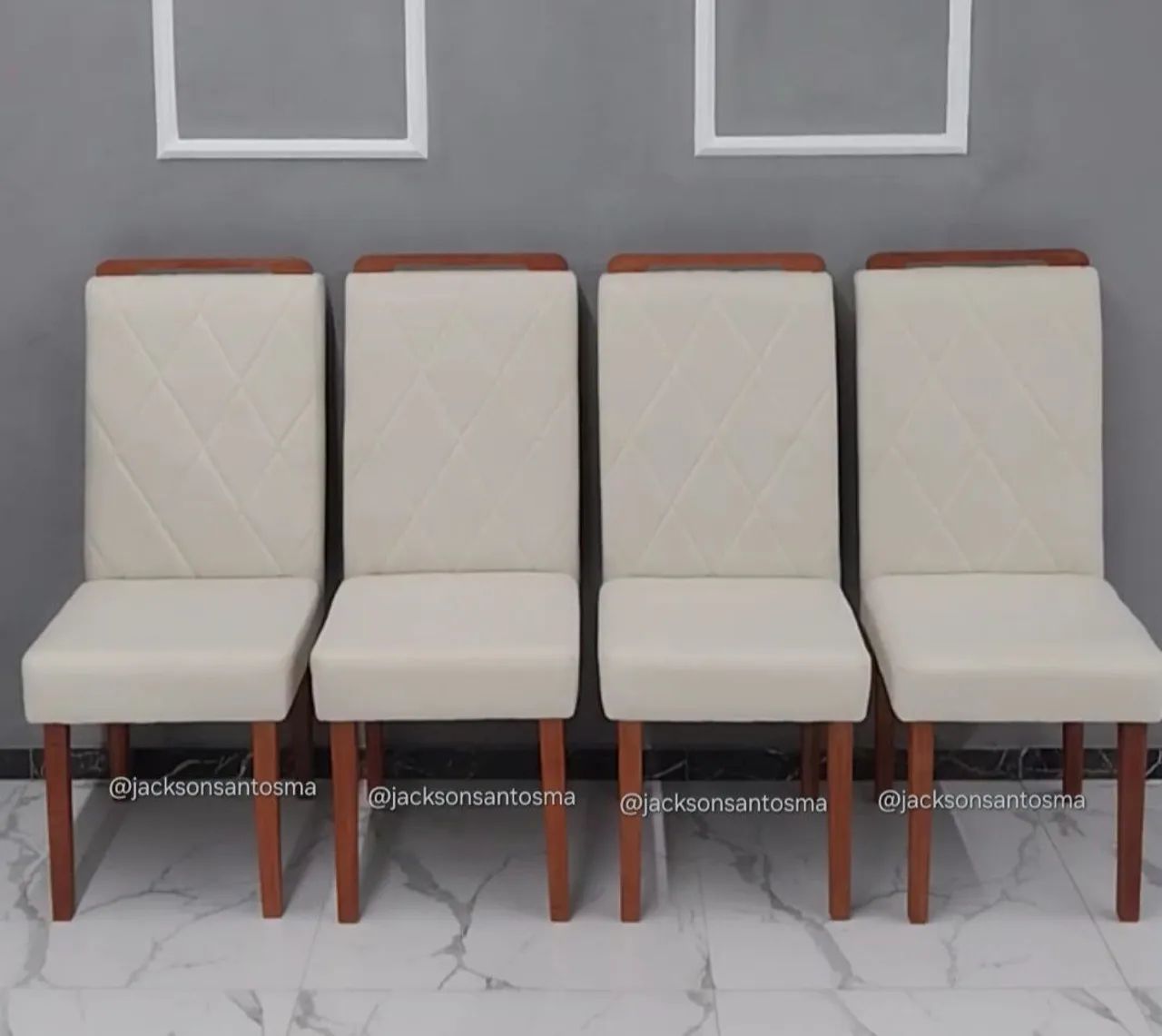 Conjunto de Cadeiras de Jantar Elegantes - Foto 3