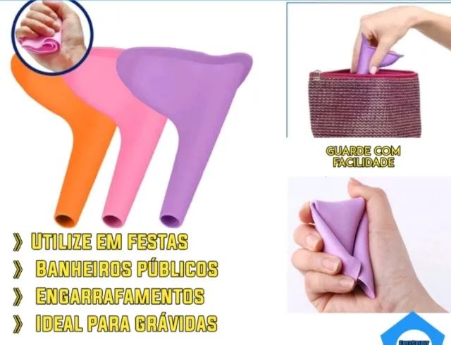 Urinol feminino portátil Higiênico de sínicone  - Foto 2