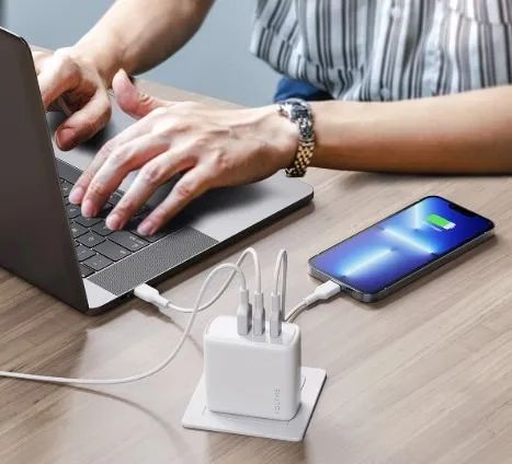 Carregador VOLTME turbo GAN III 100W / 4.0 QC 3.0 PD USB-C tipo C - Foto 3