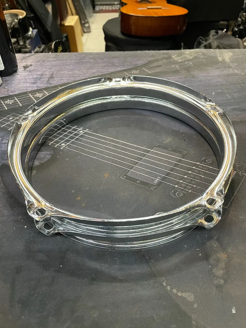 Aros de bateria  para tom ou caixa 8 polegadas com 5 afinações nagano novo 2mm - Foto 4