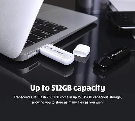 Pen Drive USB 3.1 JetFlash 730 De 128 GB Da Transcend Branco - Foto 2
