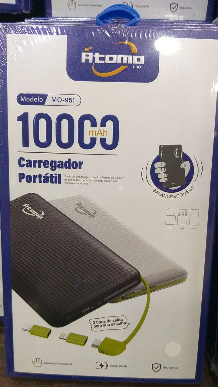 Carregador Portátil Atomo Pro 10000mAh - MO-951