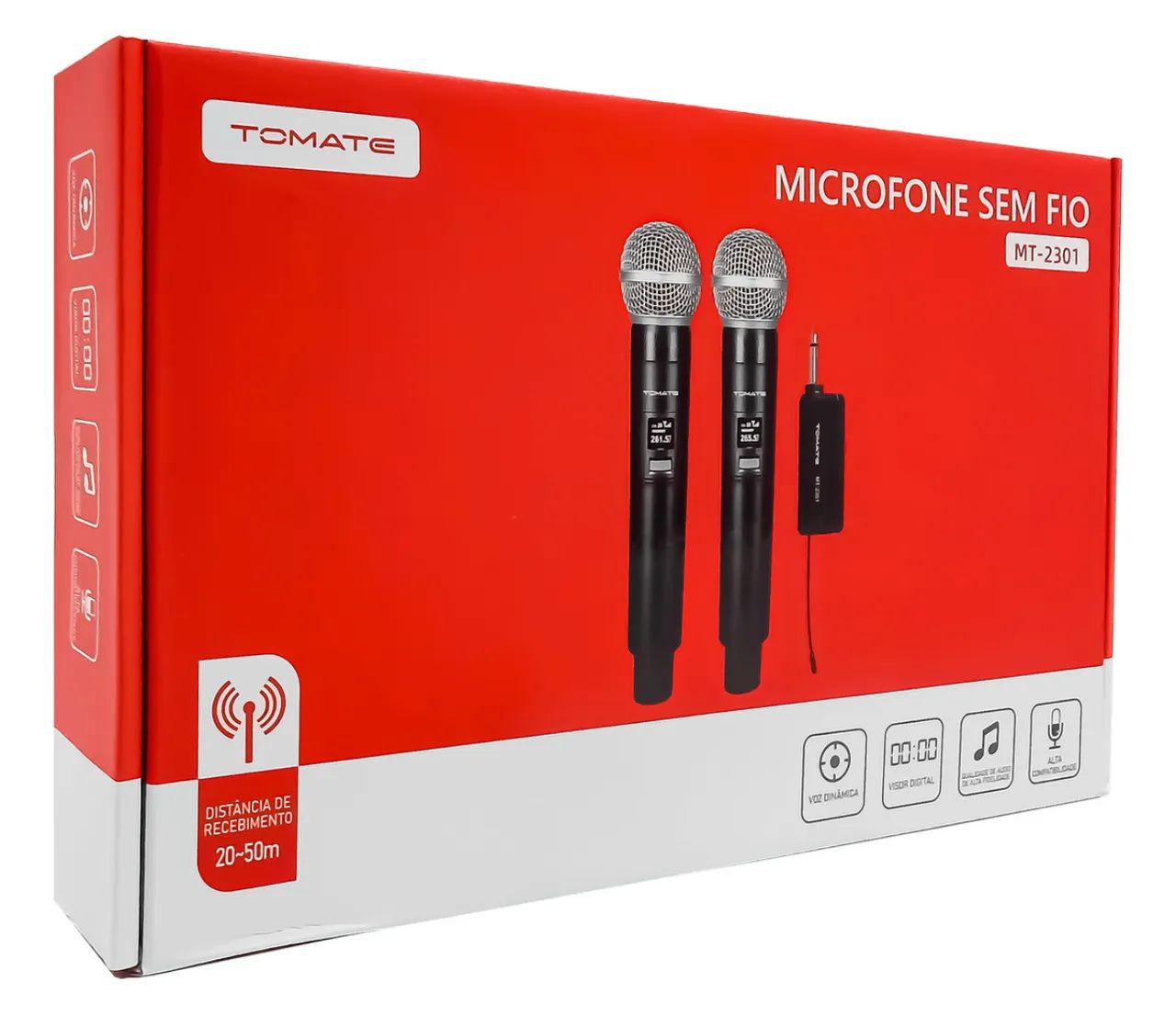 Microfone Sem Fio Tomate MT-2301 - Karaokê e Voz Dinâmica - Foto 3