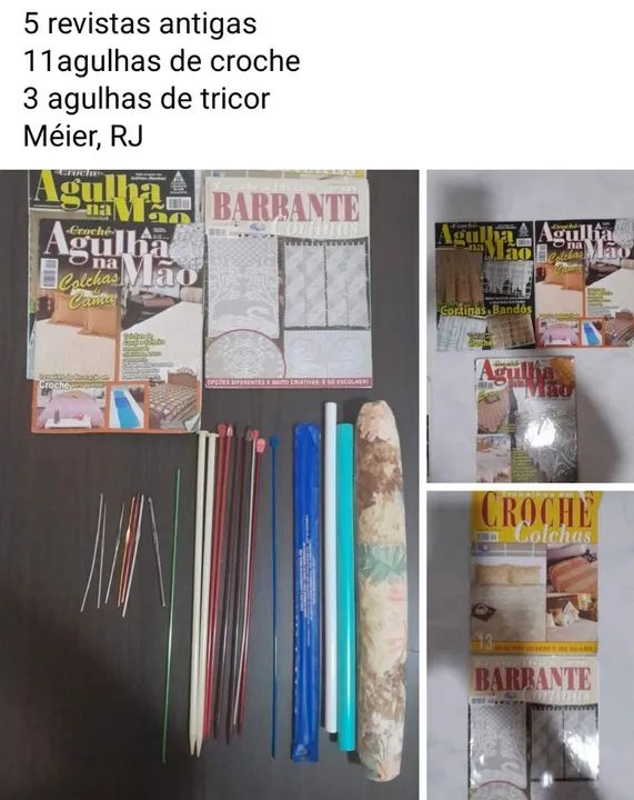 Revistas de crochê - Agulha na Mão e kit agulhas
