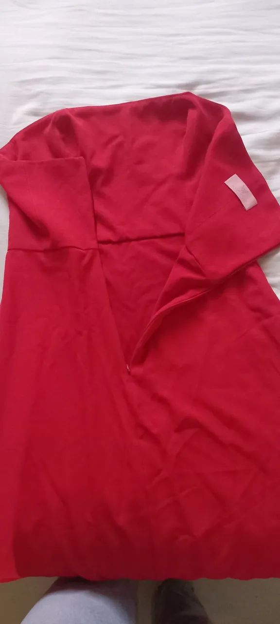 Vestido vermelho midi tomara que caia vermelho - Foto 3