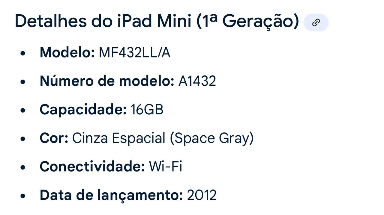 iPad Mini Apple 16GB SPACE GRAY Modelo MF432LL/A (NOVO) Black Friday - Foto 6