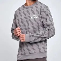 Blusa Masculina Trendy Estampado Cinza Claro - Tamanho G