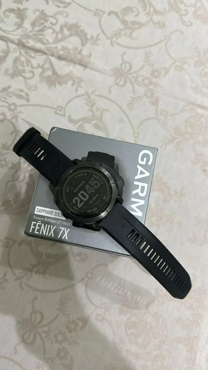 Relógio GPS Garmin Fenix 7x Solar Sapphire Titanium DLC (51 mm) Cor - Tamanho preto - 51 m
