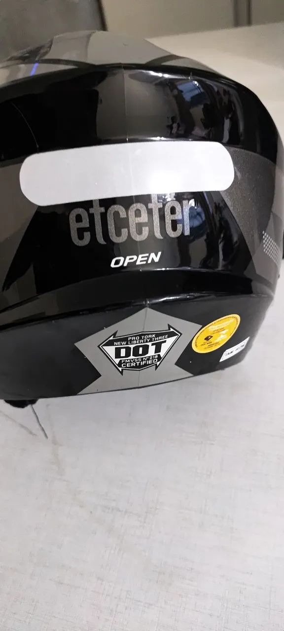 Capacete ETCETER preto e prata - Foto 3