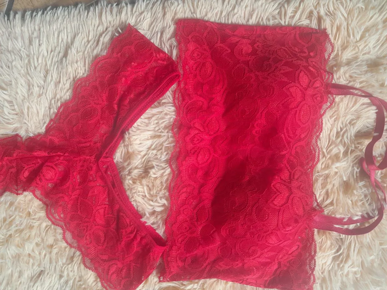 Conjunto de lingerie de renda vermelha,Preta,Lilás e rosa