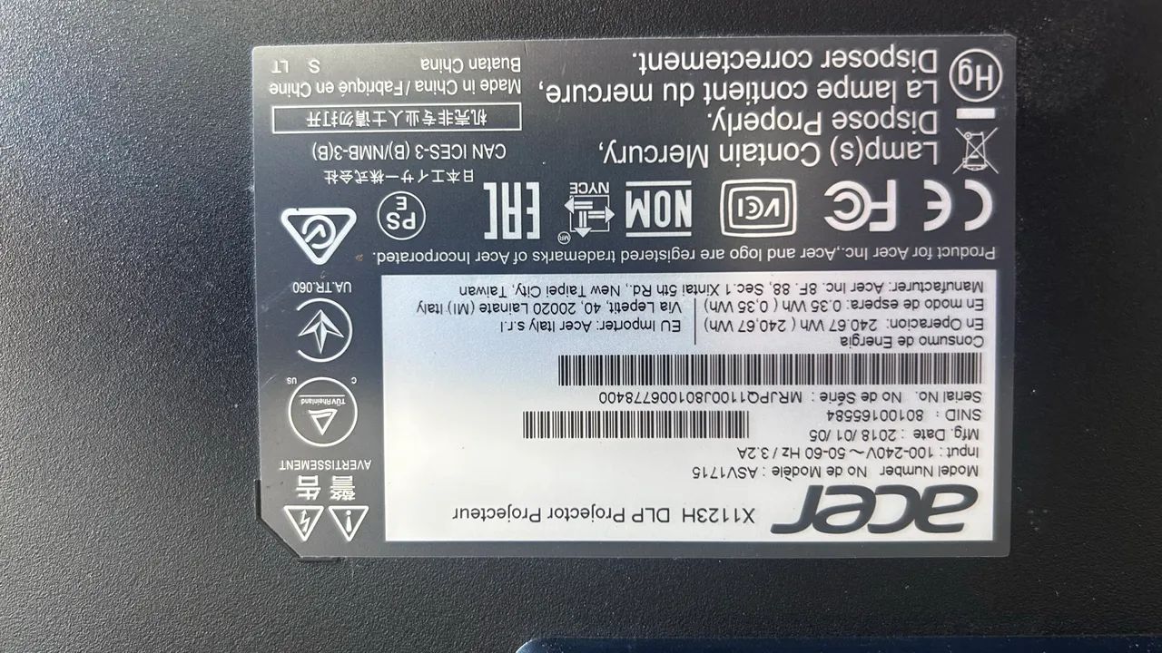 Projetor Acer Essential X1123H 3600lm preto - Foto 3