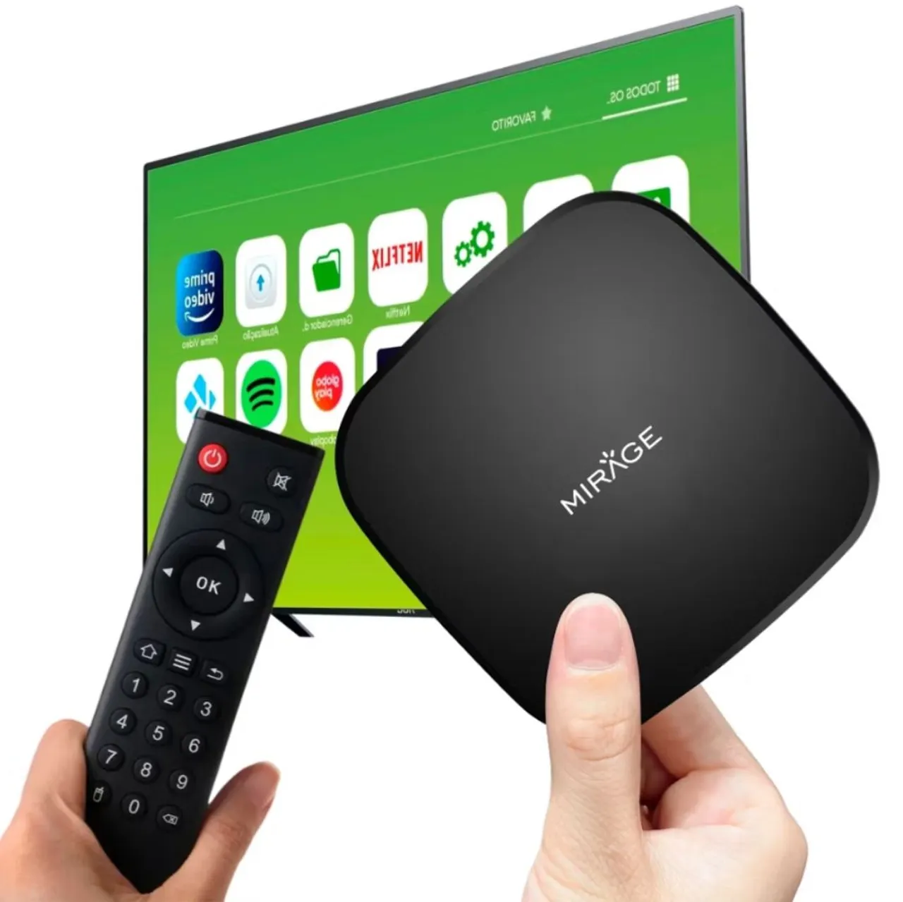 Media Player Mirage com Controle Remoto - Android TV