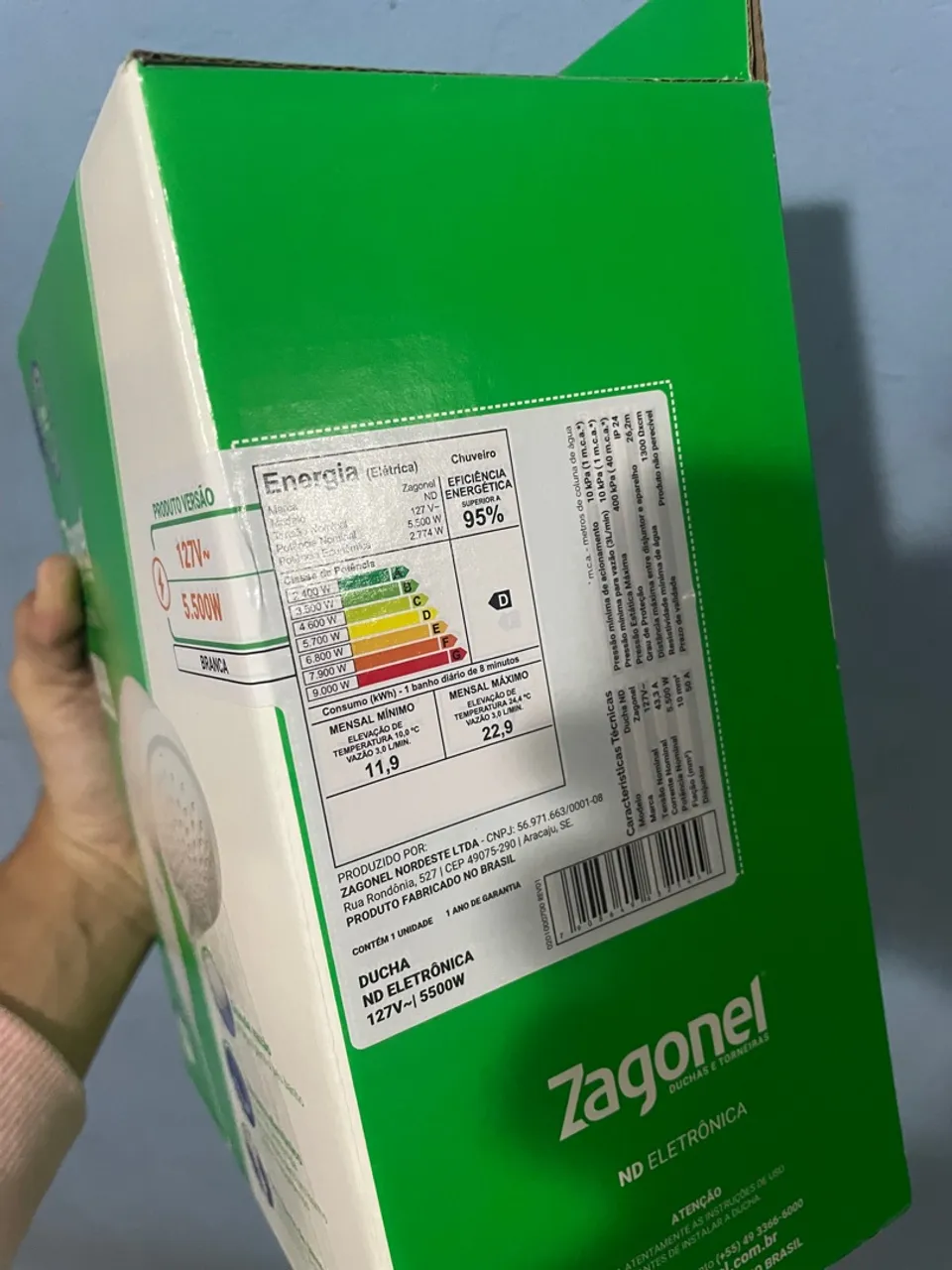 Chuveiro Eletrônico Zagonel 127v