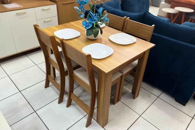 Mesa de Jantar Melissa 110×75 com 4 Cadeiras- Entrega Rápida - Foto 2