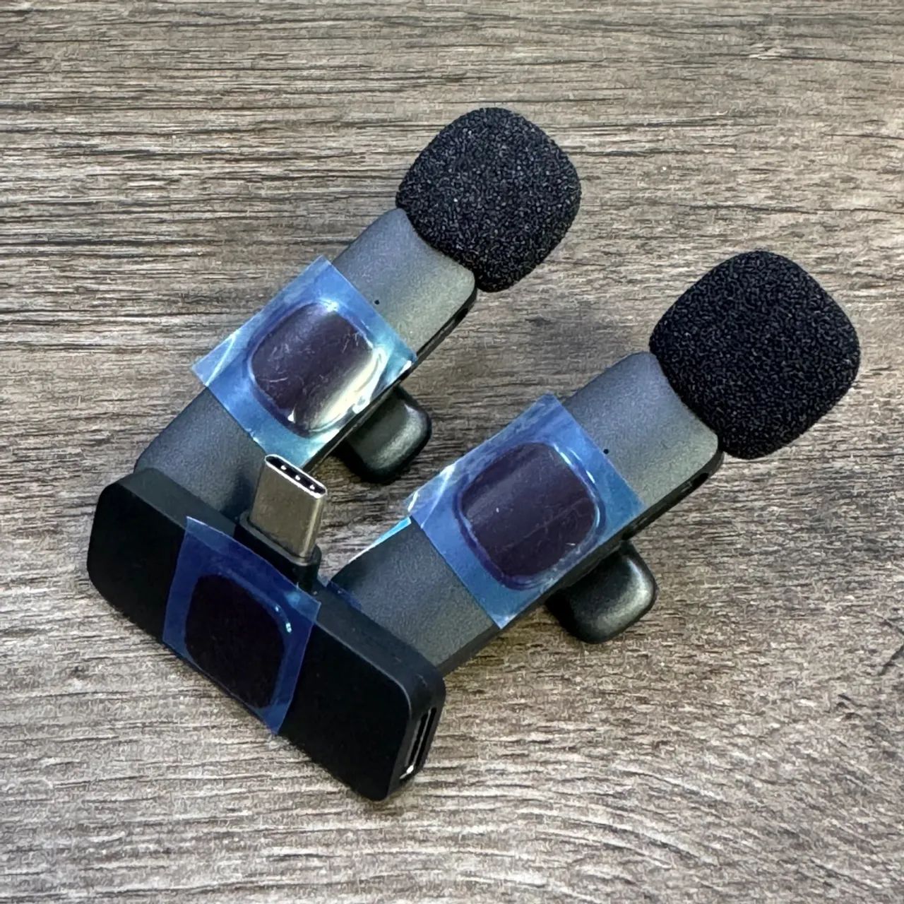 Microfone Lapela Duplo para Vídeos e Lives tipo c