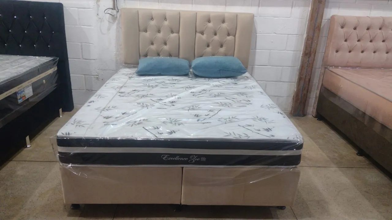 Cama Box  c Colchão Excellence Zooe D-65 