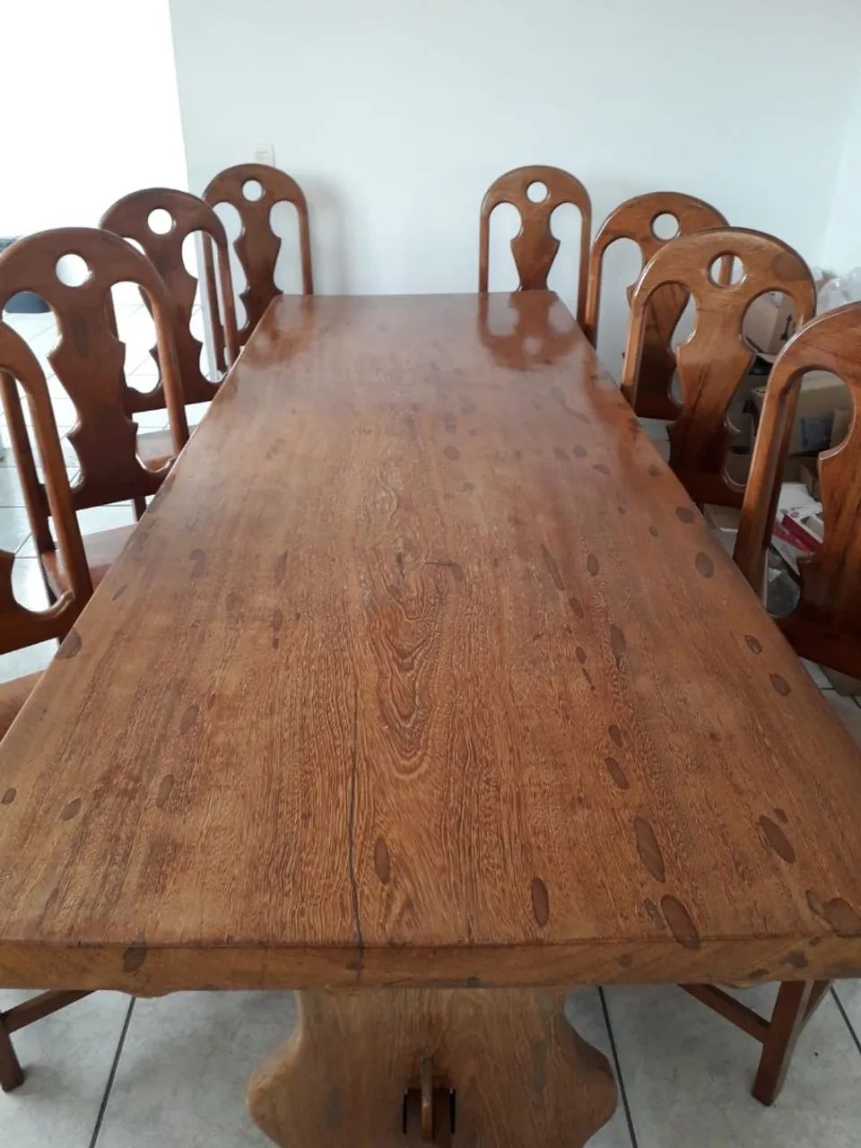 Mesa de jantar madeira maciça angelin - Foto 3
