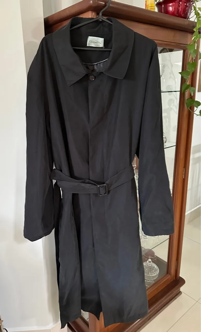 Casaco Trench Coat Christian Dior Preto