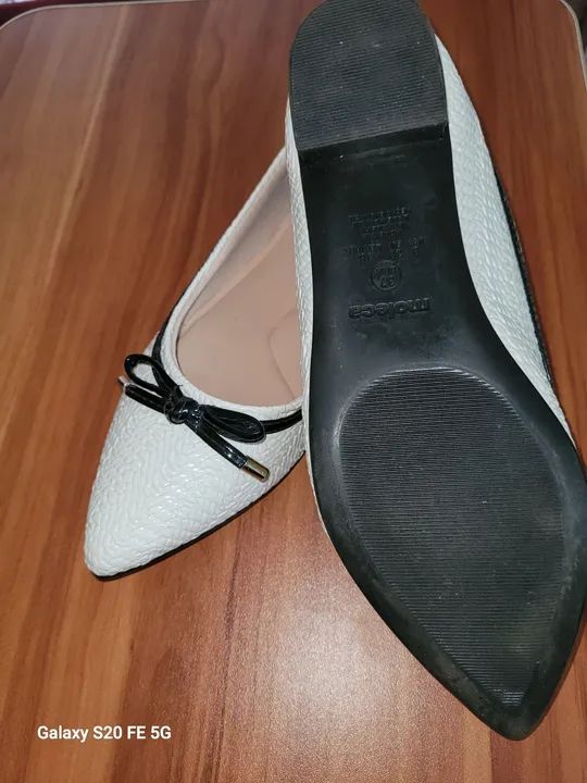Sapatilha Moleca Branca com Laço - Foto 2