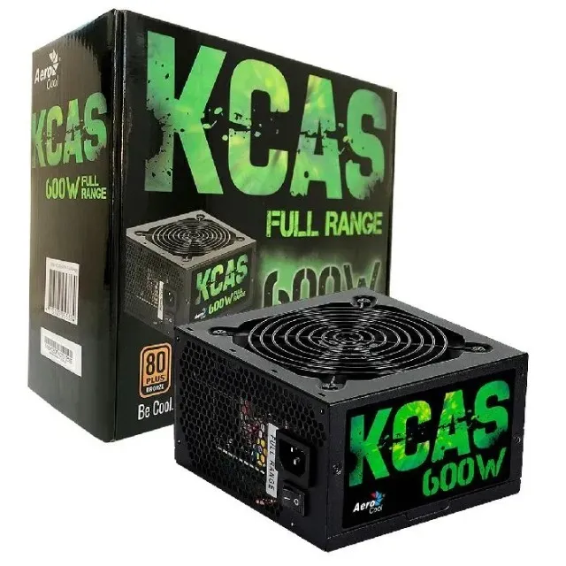 Fonte Gamer Kcas 600w 80 Plus Bronze Pfc Ativo Aerocool (Entrega Grátis)
