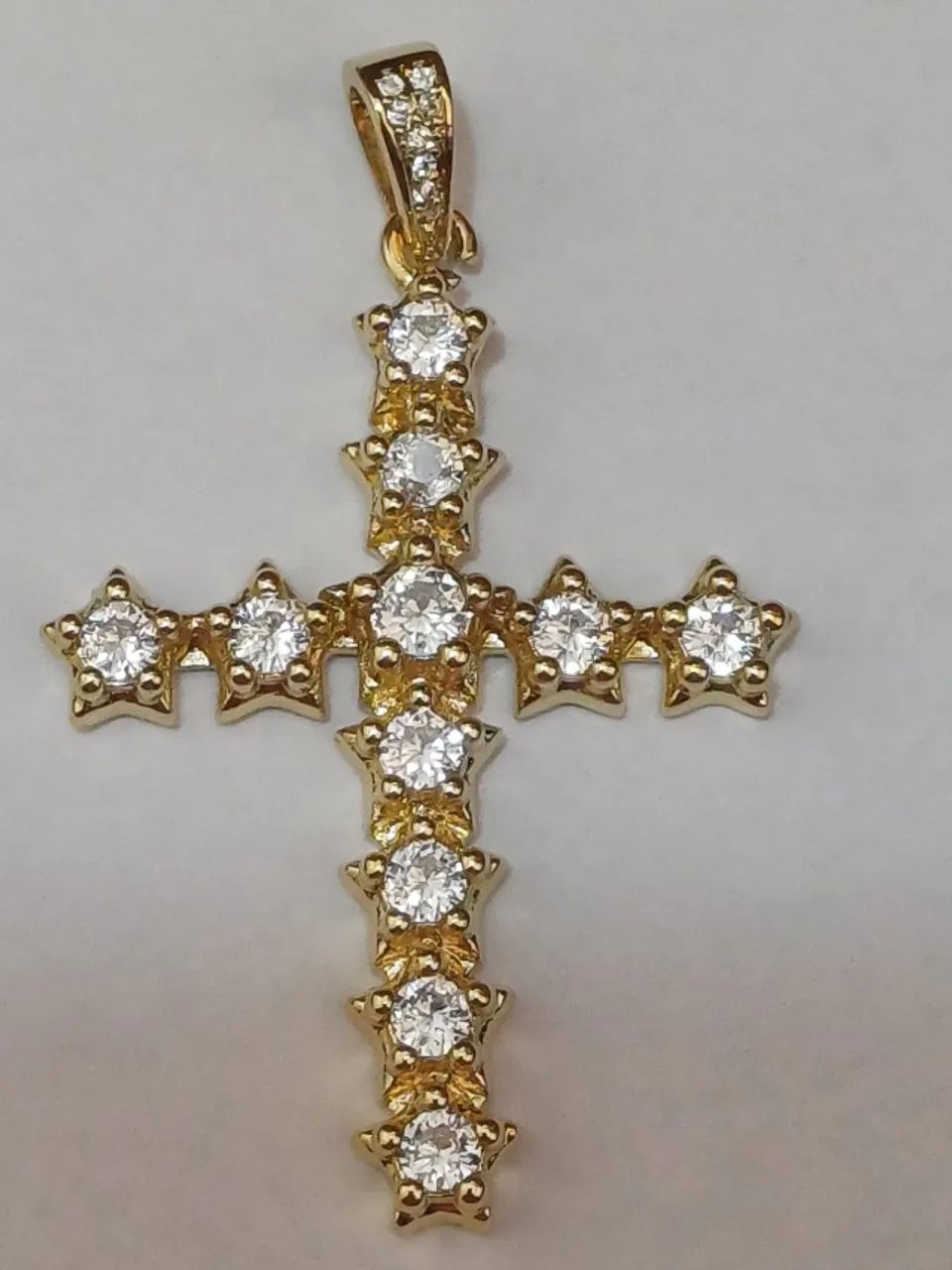 Pingente  Cruz Zirconia Biju - Foto 3