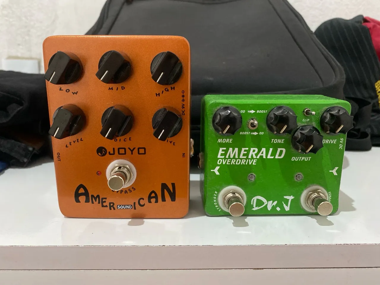 Kit Pedais de Overdrive Joyo Esmerald + Preamp American Sound
