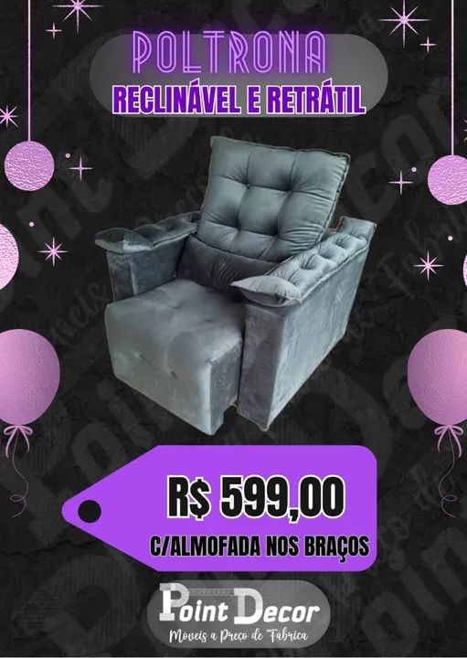 Poltrona Reclinável e Retrátil65580474290946120