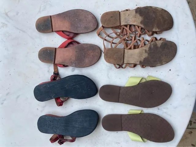 Conjunto de Sandálias de Couro - Foto 2