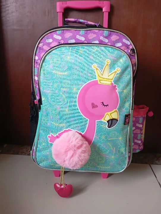 Mochila de Rodinhas Flamingo Grande Nova 