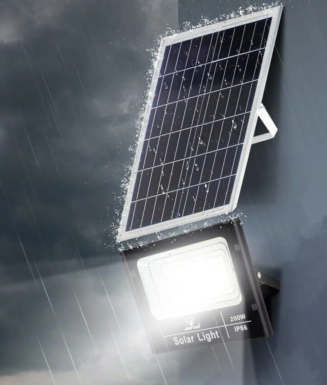Refletor led Solar 200W IP66 Impermeável