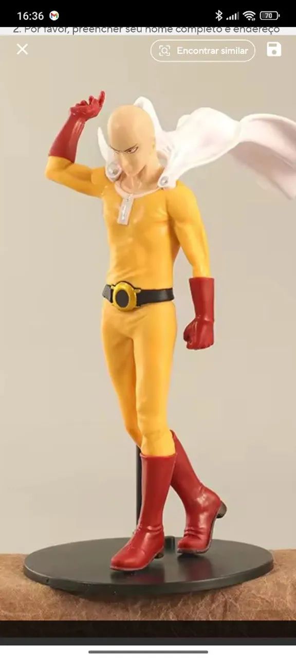 Boneco one punch man Saitama top zero coleção  - Foto 4