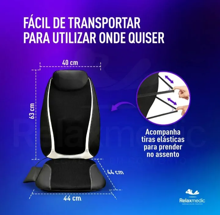 Massageador Relaxmedic para Cadeira - Portátil e Confortável