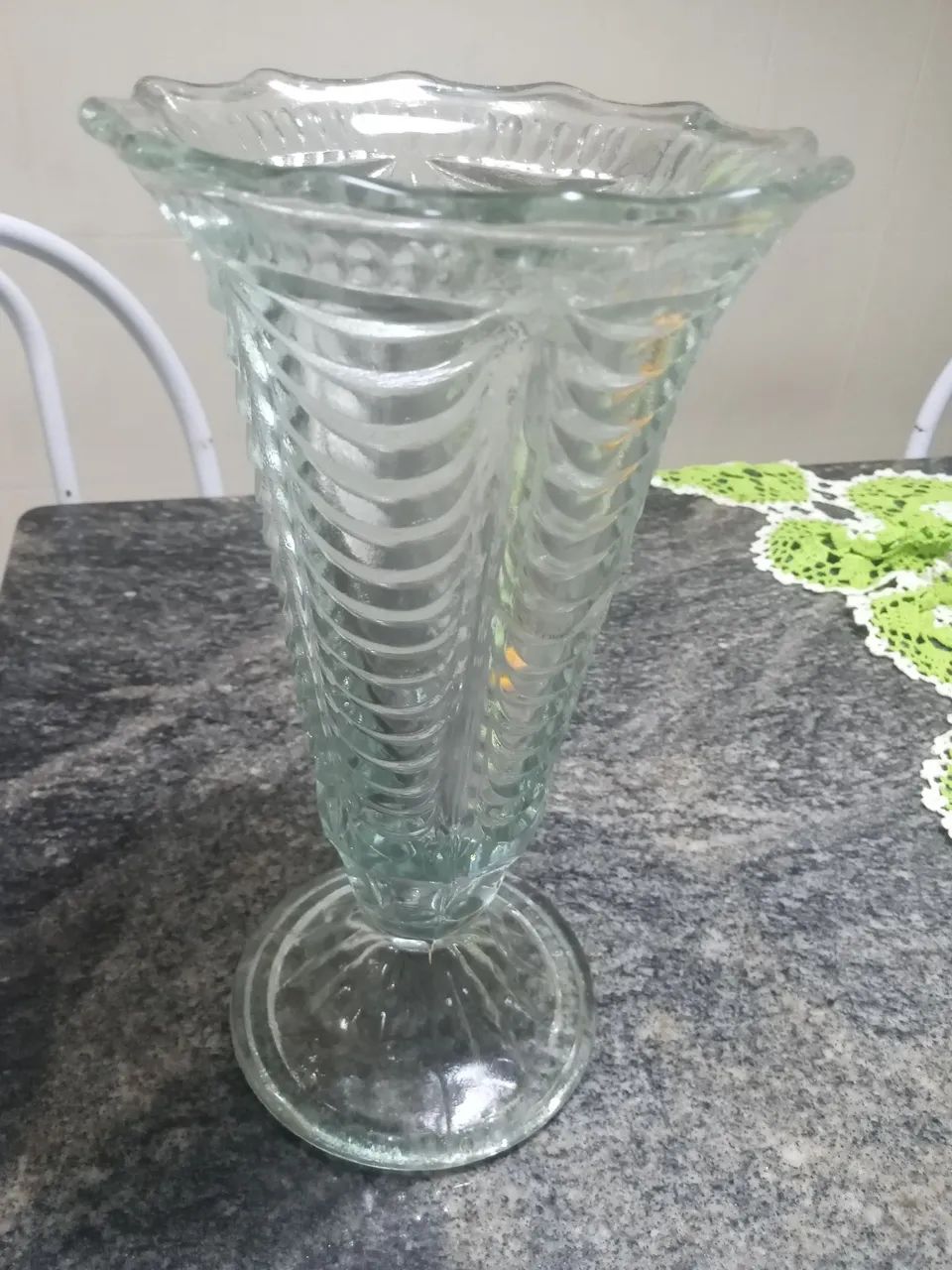 Vaso Transparente Anos 80 Lindo Antigo  - Foto 3