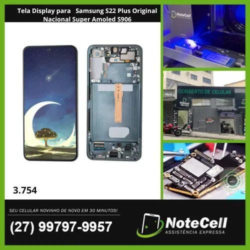 Tela Display Para Samsung S22 Plus Original Nacional Super Amoled S906- Instalação Express