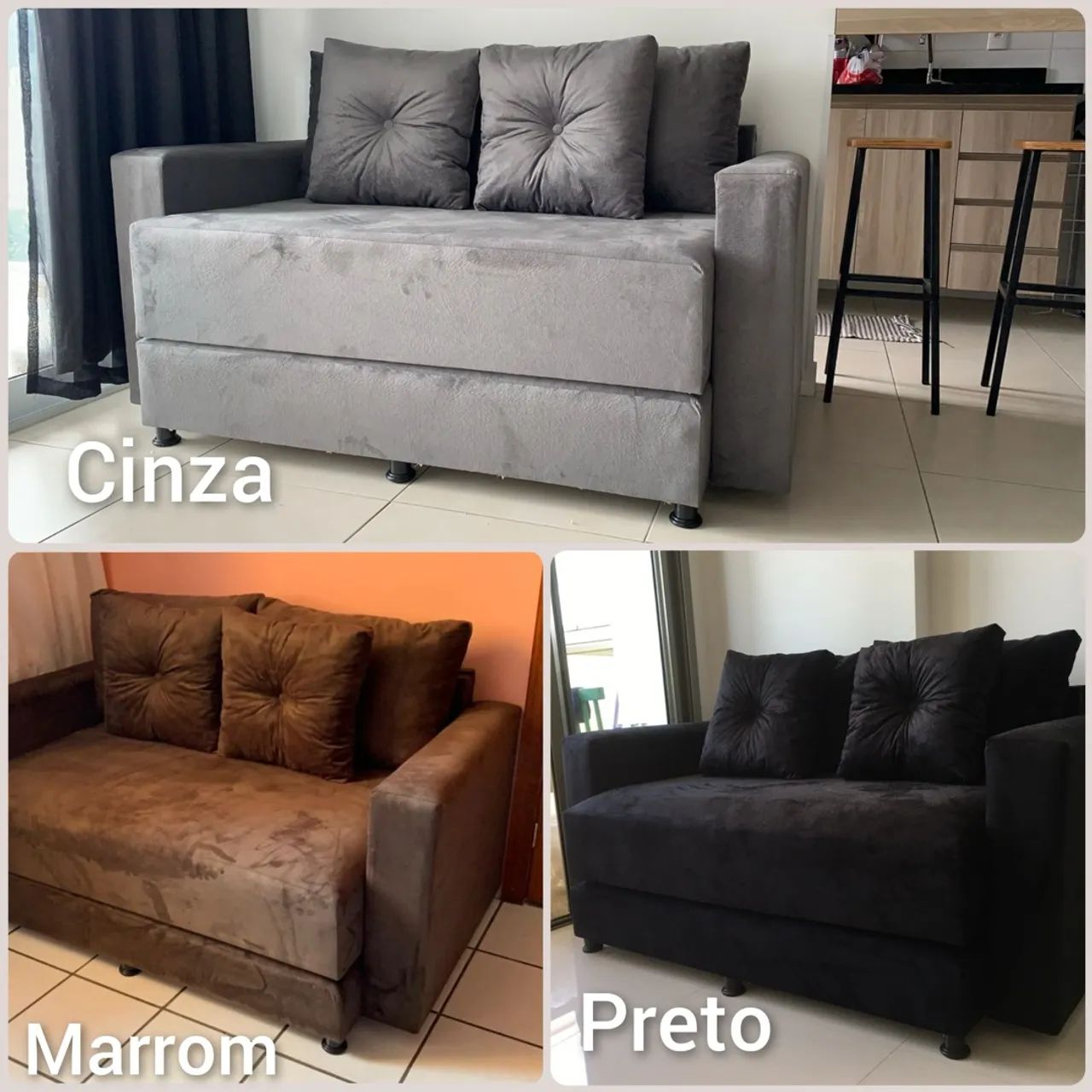 SOFÁ CAMA casal diversas CORES PAGUE NA ENTREGA! - Foto 5