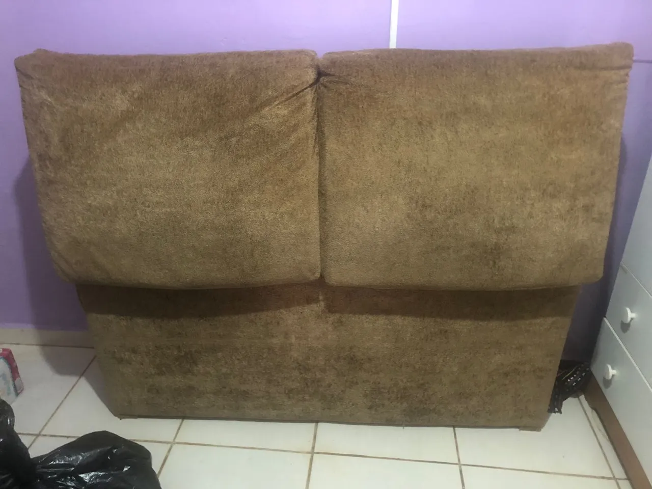 Cabeceira de cama estofada