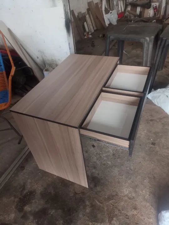 Mesa de Escritório em MDF Amadeirado - Foto 2