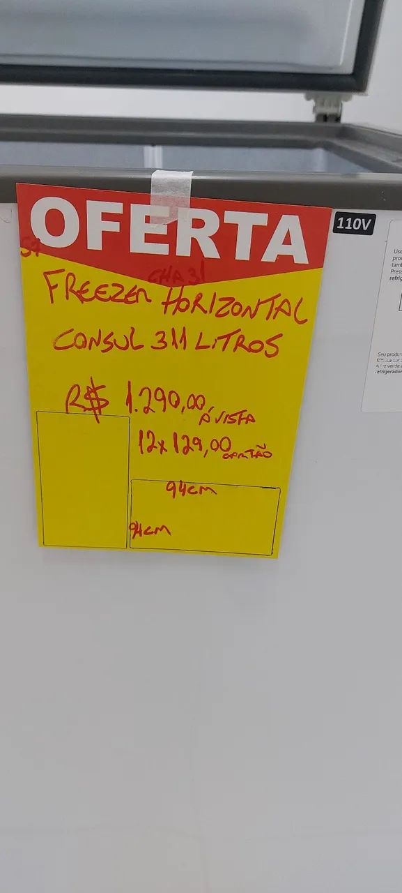 (((12X129,00))) 311LTS 110V FREEZER HORIZONTAL CONSUL EM ÓTIMAS CONDIÇÕES  - Foto 5